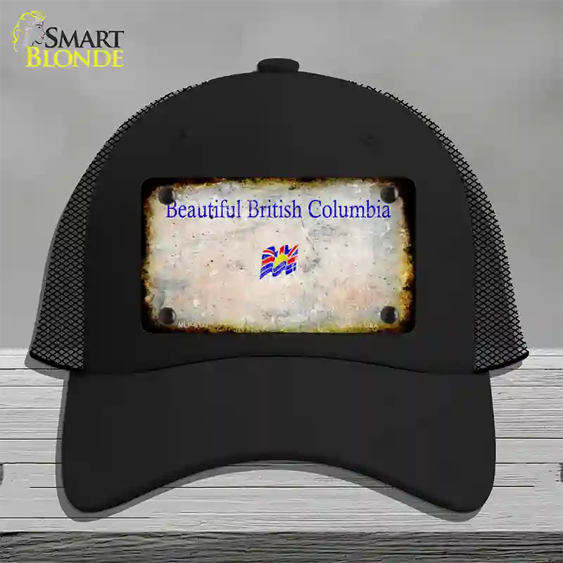 British Columbia Rusty Blank Novelty License Plate Hat Mesh / Black