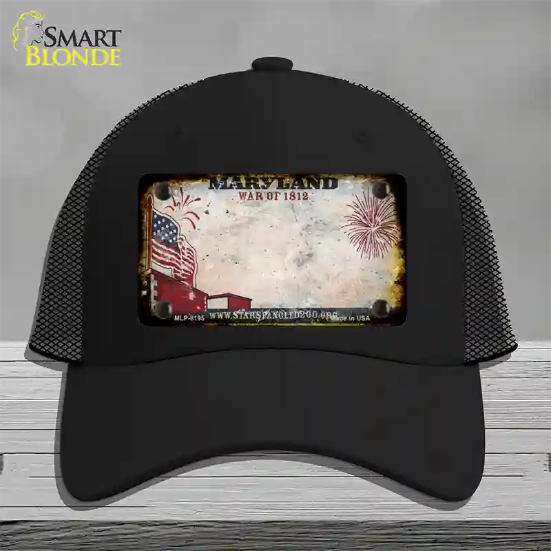 Maryland War of 1812 Rusty Blank Novelty License Plate Hat Mesh / Black