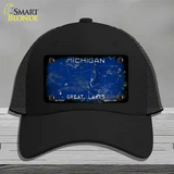 Michigan Great Lakes Rusty Blank Novelty License Plate Hat Mesh / Black