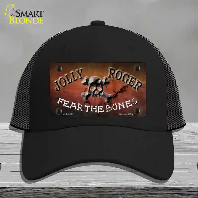 Fear The Bones Novelty License Plate Hat Mesh / Black