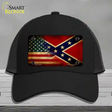 American Confederate Flag Novelty License Plate Hat Mesh / Black