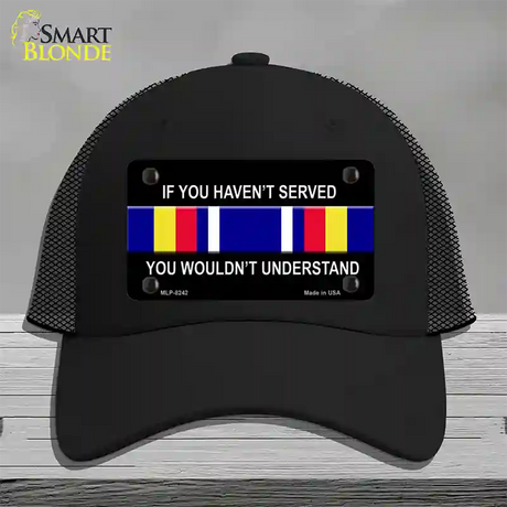 War On Terrorism Ribbon Novelty License Plate Hat Mesh / Black