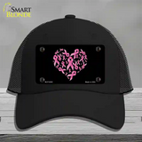 Pink Ribbons Novelty License Plate Hat Mesh / Black