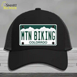 Mtn Biking Colorado Novelty License Plate Hat Mesh / Black