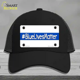 Blue Lives Matter Novelty License Plate Hat Mesh / Black