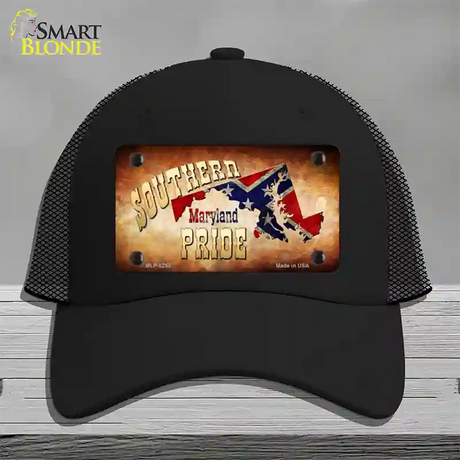 Southern Pride Maryland Novelty License Plate Hat Mesh / Black