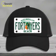 Fort Myers Beach Novelty License Plate Hat Mesh / Black