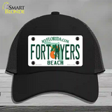 Fort Myers Beach Novelty License Plate Hat Mesh / Black