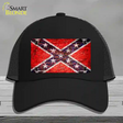 Rebel Flag Brick Wall Novelty License Plate Hat Mesh / Black