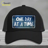 One Day At A Time Novelty License Plate Hat Mesh / Black