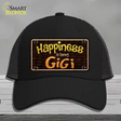 Happiness Is Being Gigi Novelty License Plate Hat Mesh / Black