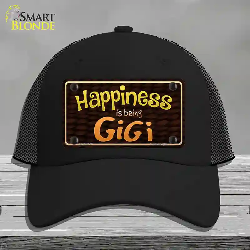 Happiness Is Being Gigi Novelty License Plate Hat Mesh / Black