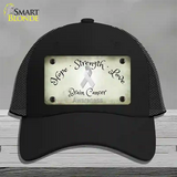 Brain Cancer Ribbon Novelty License Plate Hat Mesh / Black