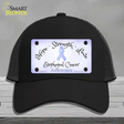 Esophageal Cancer Ribbon Novelty License Plate Hat Mesh / Black