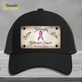 Testicular Cancer Ribbon Novelty License Plate Hat Mesh / Black