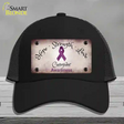 Honors Caregivers Ribbon Novelty License Plate Hat Mesh / Black