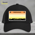 Indiana Amber Blank Novelty License Plate Hat Mesh / Black