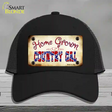 Home Grown Country Gal Novelty License Plate Hat Mesh / Black