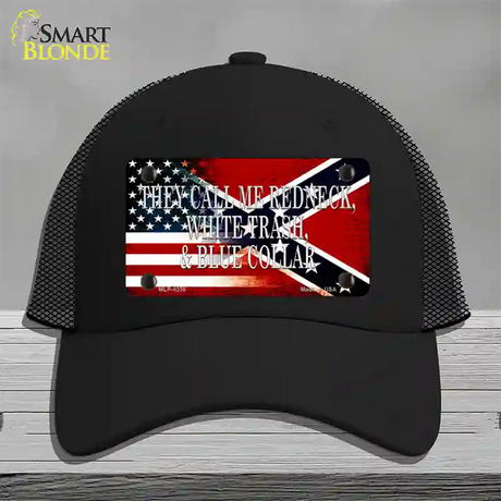 They Call Me Redneck Novelty License Plate Hat Mesh / Black