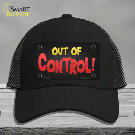 Out Of Control Novelty License Plate Hat Mesh / Black