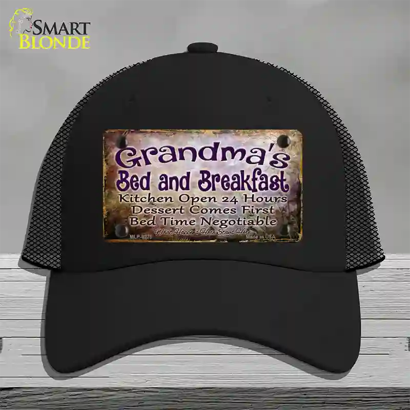 Grandmas Bed & Breakfast Novelty License Plate Hat Mesh / Black