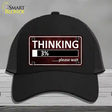 Thinking Please Wait Novelty License Plate Hat Mesh / Black