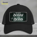 Im Not Bossy Novelty License Plate Hat Mesh / Black