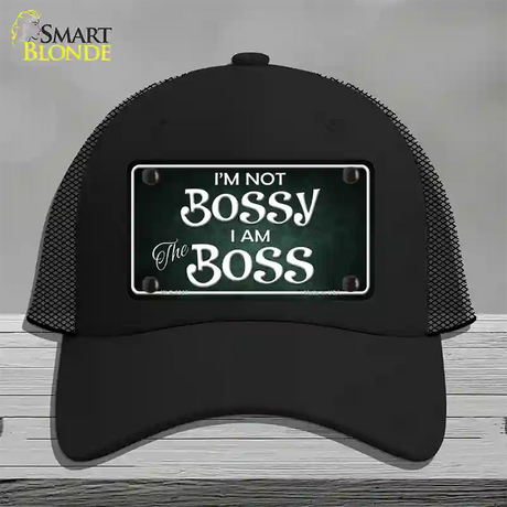 Im Not Bossy Novelty License Plate Hat Mesh / Black