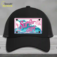 Surfer Girl Novelty License Plate Hat Mesh / Black