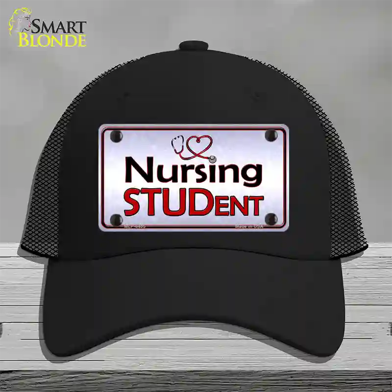 Nursing Student Novelty License Plate Hat Mesh / Black