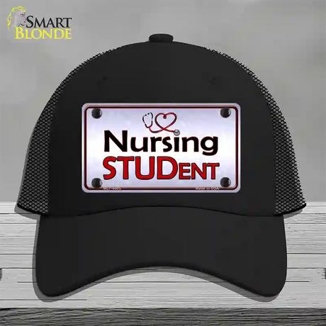 Nursing Student Novelty License Plate Hat Mesh / Black