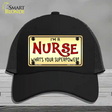 Im A Nurse Tan Novelty License Plate Hat Mesh / Black