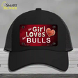 This Girl Loves Her Bulls Novelty License Plate Hat Mesh / Black