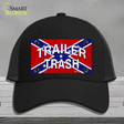 Trailer Trash Confederate Flag Novelty License Plate Hat Mesh / Black