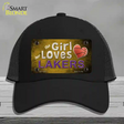 This Girl Loves Her Lakers Novelty License Plate Hat Mesh / Black