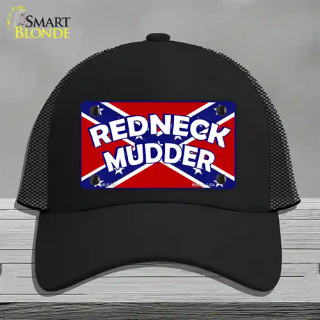 Redneck Mudder Novelty License Plate Hat Mesh / Black