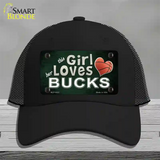 This Girl Loves Her Bucks Novelty License Plate Hat Mesh / Black