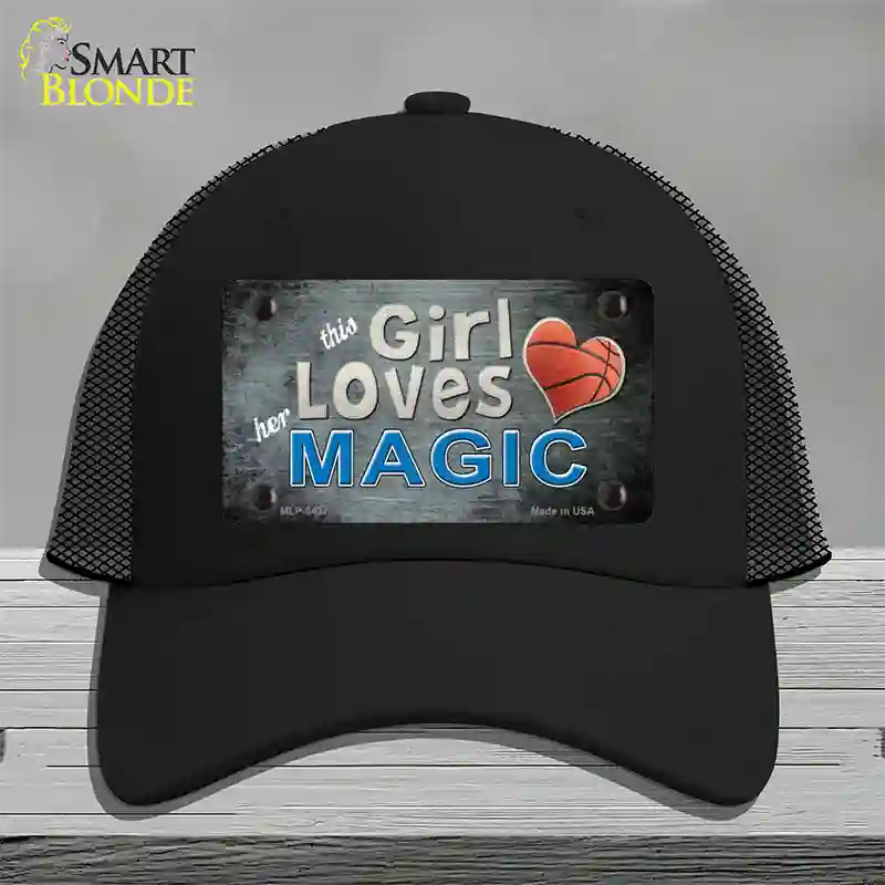 This Girl Loves Her Magic Novelty License Plate Hat Mesh / Black