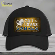 This Girl Loves Her Sabres Novelty License Plate Hat Mesh / Black