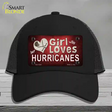 This Girl Loves Her Hurricanes Novelty License Plate Hat Mesh / Black