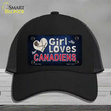 This Girl Loves Her Canadiens Novelty License Plate Hat Mesh / Black