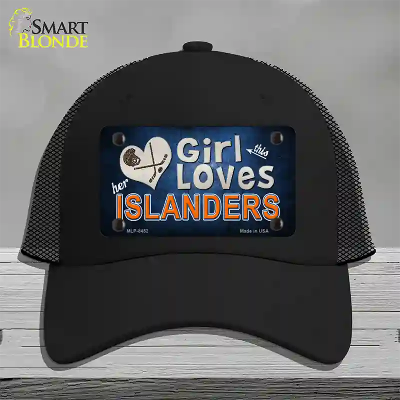 This Girl Loves Her Islanders Novelty License Plate Hat Mesh / Black