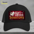 This Girl Loves Her Senators Novelty License Plate Hat Mesh / Black