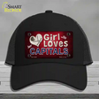 This Girl Loves Her Capitals Novelty License Plate Hat Mesh / Black