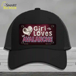 This Girl Loves Her Avalanche Novelty License Plate Hat Mesh / Black