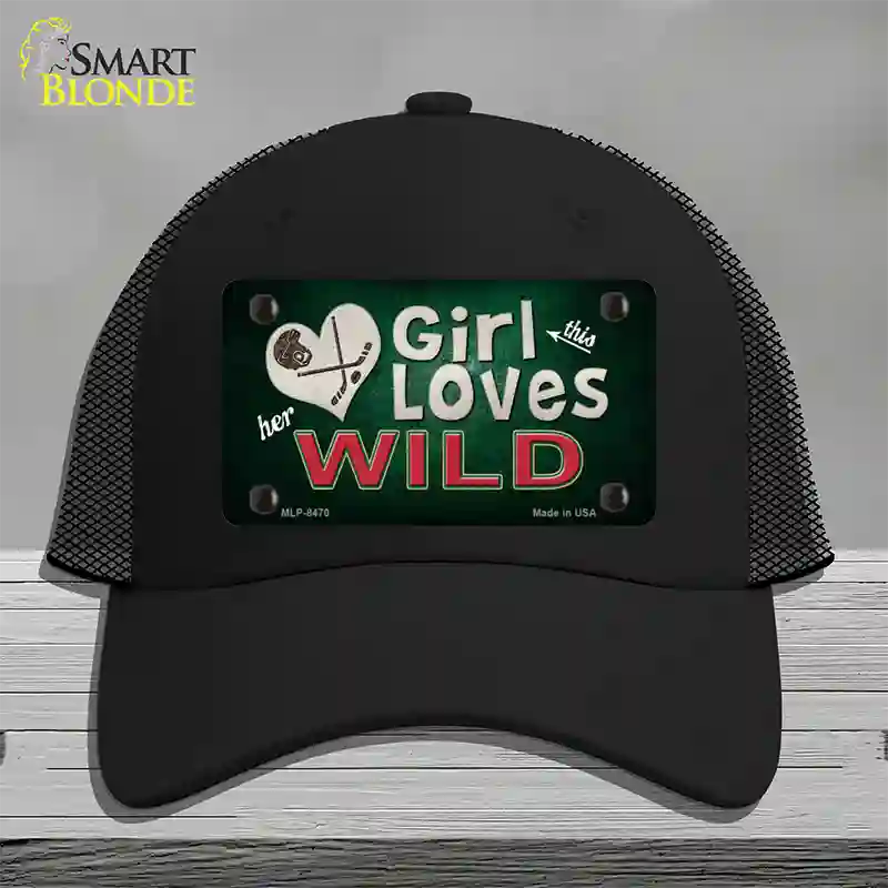 This Girl Loves Her Wild Novelty License Plate Hat Mesh / Black