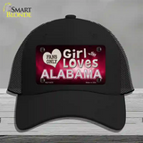 This Girl Loves Alabama Novelty License Plate Hat Mesh / Black