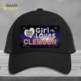 This Girl Loves Clemson Novelty License Plate Hat Mesh / Black