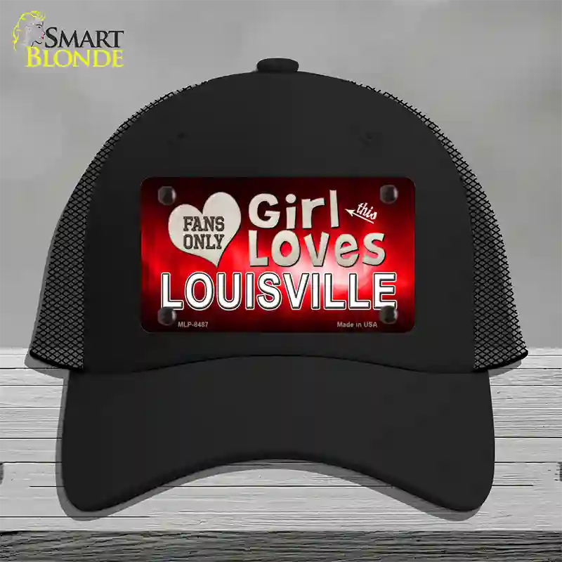 This Girl Loves Louisville Novelty License Plate Hat Mesh / Black