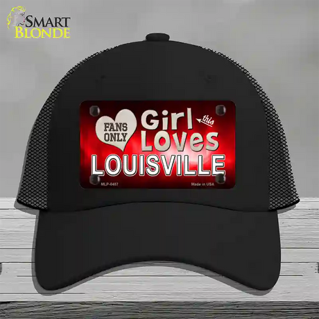 This Girl Loves Louisville Novelty License Plate Hat Mesh / Black